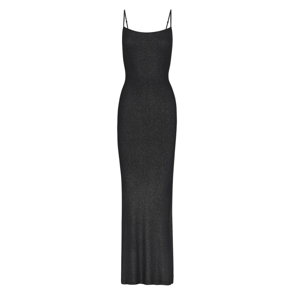 SKIMS Black /onyx skims shimmer dress